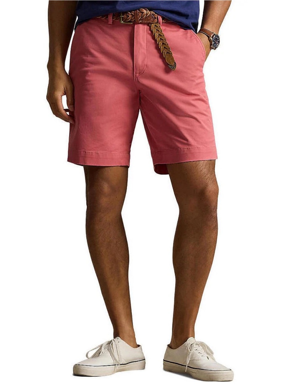 Polo by Ralph Lauren Classic Fit 9” Coral Pink Flat-Front Shorts 34